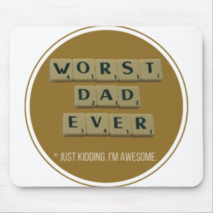 Schlimmster Vater je große lustige Geschenkidee fü Mousepad