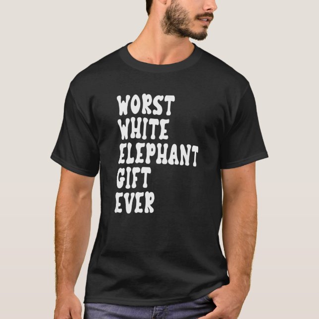 Schlimmster weißer Elefant für Erwachsene unter 15 T-Shirt (Vorderseite)