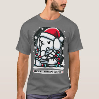 Schlimmstes weißes Elefantengeschenk im Weihnachts T-Shirt