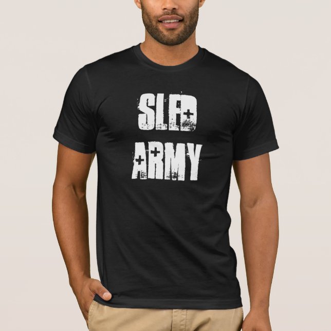 "Schlitten-Armee-" Schwarz-Sledders.com-T - Shirt (Vorderseite)