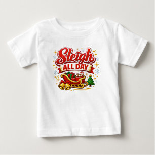 Schlitten fahren den ganzen Tag Baby T-shirt