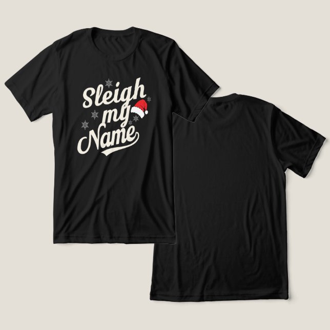 Schlitten Name Vibes Tri-Blend Shirt (Design vorne & hinten)