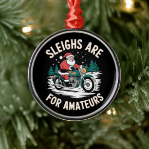 Schlitten Sind Für Amateure Weihnachten Motorrad B Ornament Aus Metall