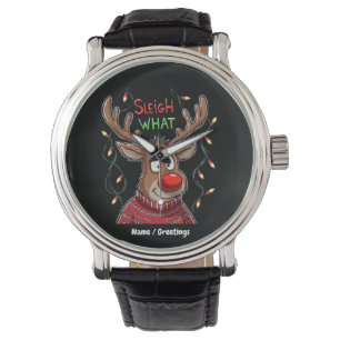 Schlitten Was? Lustiger Twist auf Weihnachten zum Armbanduhr