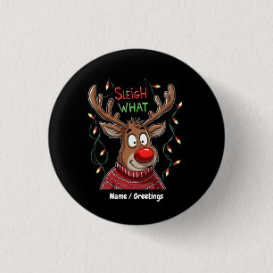 Schlitten Was? Lustiger Weihnachtsbrauch Anpassen Button