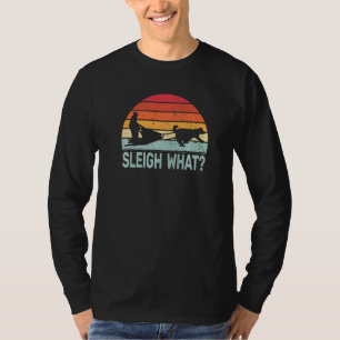 Schlitten Was retro Hundeschlittenfahren mushing S T-Shirt