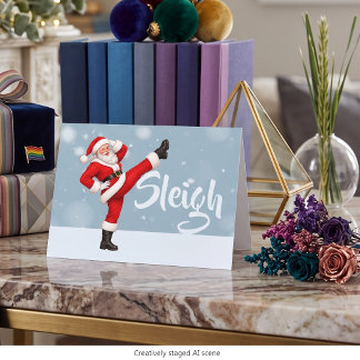 Schlitten Weihnachten Santa Claus Gay Feiertag Karte