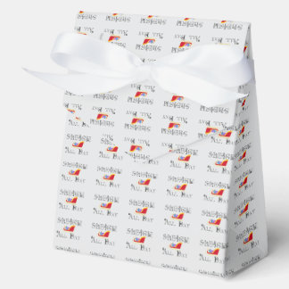 Schlittenfahren den ganzen Tag | Schwarze Schrift Geschenkschachtel