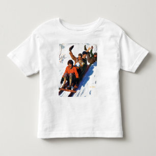 Schlittenfahren Kleinkind T-shirt