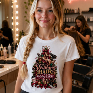 Schlittenfahrende Haare & Weihnachtsstimmung Weihn Tri-Blend Shirt