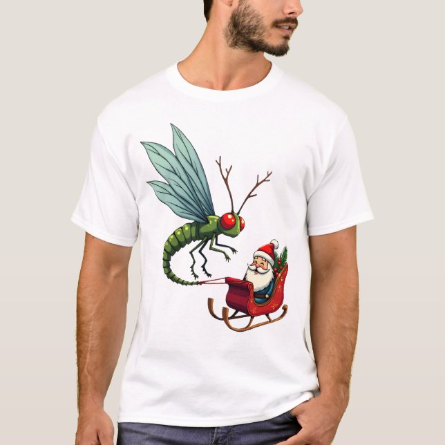 Schlittenfahrt Libelle T-Shirt (Vorderseite)