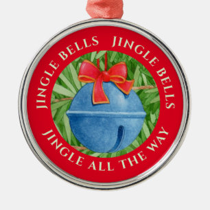 SCHLITTENGLÖCKCHEN Premium-Rundanhänger + Text III Ornament Aus Metall