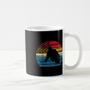 Schlittenhockey Retro US-Flagge Kaffeetasse