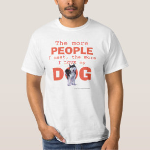 Schlittenhund mehr die Leute, Liebe-Hund T-Shirt