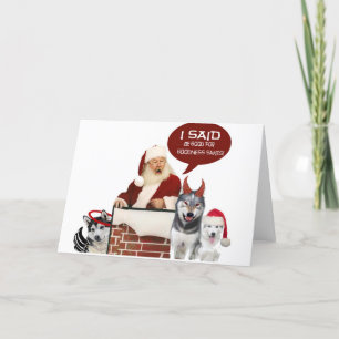 Schlittenhund, was nicht Sie über gutes verstehen Feiertagskarte