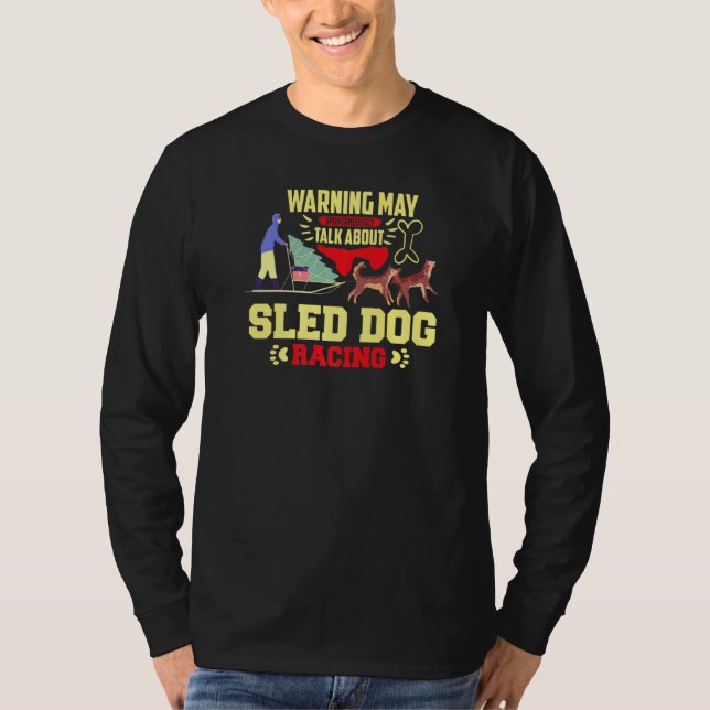 Schlittenhunde Racing Mushing Hunde Siberian Husky T-Shirt (Vorderseite)