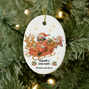 Schlittenklingeln und Salami-Gerüche! Keramik Ornament
