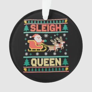 Schlittenkönigin LGBTQ Regenbogen-Rentiere Weihnac Ornament