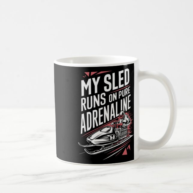 Schlittenschnee Wintersport Winter Outdood Act Kaffeetasse (Rechts)