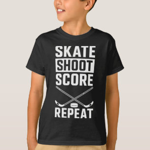 Schlittschuh Schuss Score Wiederholung _2 T-Shirt