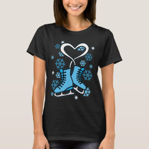 Schlittschuhe Eiskunstlauf Liebe Eis T-Shirt
