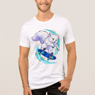 Schlittschuhlaufender Fuchs T-Shirt Tri-Blend Shirt