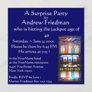 Schlitz-Maschinen-Geburtstags-Party-Sieger Einladung