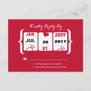 Schlitz-Maschinen-Hochzeit UAWG RSVP Karte