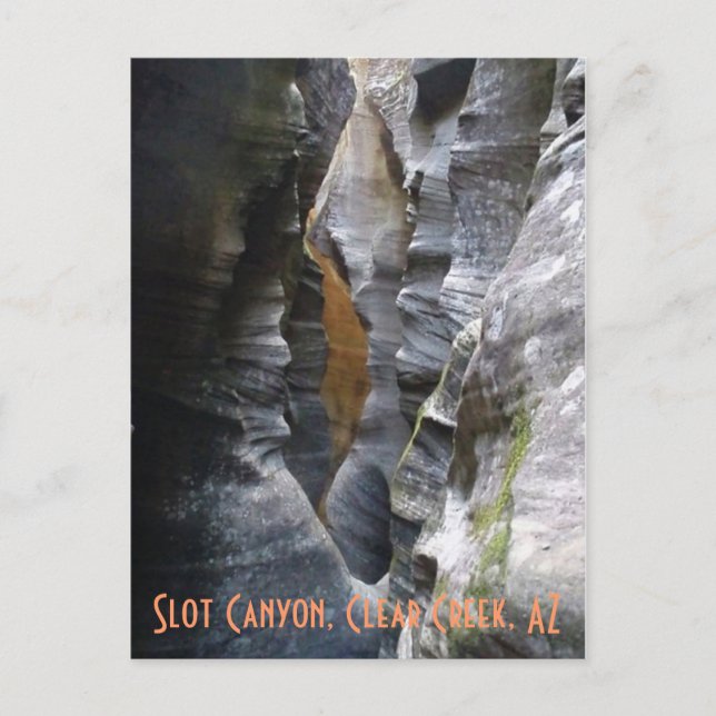 Schlitz-Schlucht, klarer Nebenfluss, AZ Postkarte (Vorderseite)