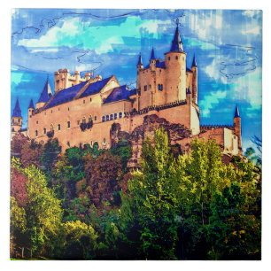 Schloss Alcazar, Segovia, Spanien. Fliese