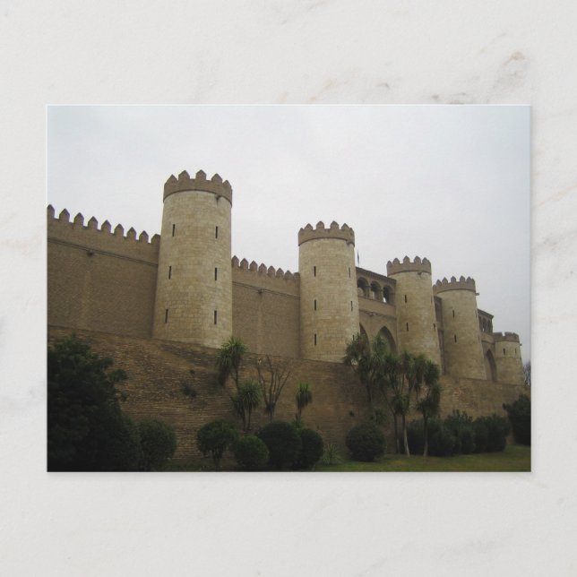 Schloss Aljaferia, Zaragoza, Spanien Postkarte (Vorderseite)