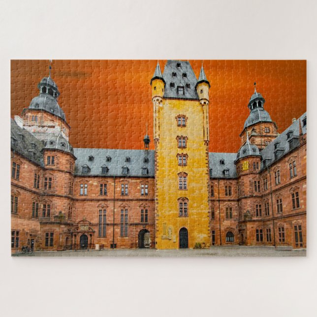 Schloss Aschaffenburg Deutschland. Puzzle (Horizontal)
