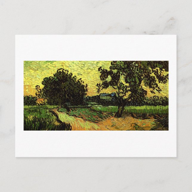 Schloss Auvers Landschaft Twilight Van Gogh Fine Postkarte (Vorderseite)