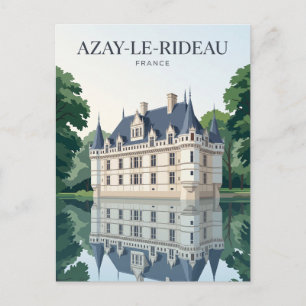 Schloss Azay-le-Rideau Frankreich Postkarte