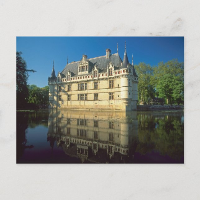 Schloss Azay-le-Rideau, Indre-et-Loire, Postkarte (Vorderseite)