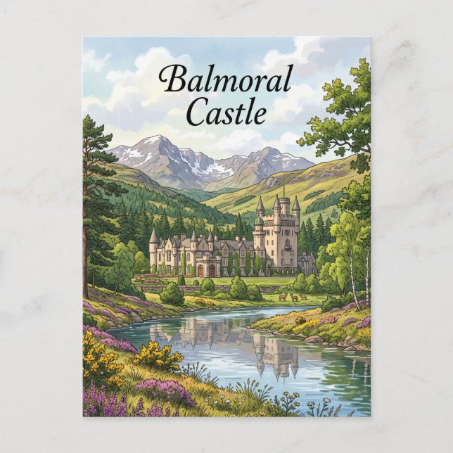 Schloss Balmoral Schottland Postkarte (Vorderseite)