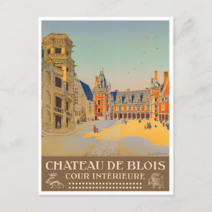 Schloss Blois Frankreich Vintage-Reise Postkarte