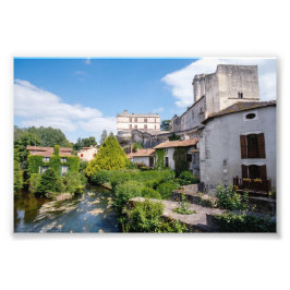Schloss Bourdeilles und Dronne-Fluss, Dordogne Fotodruck