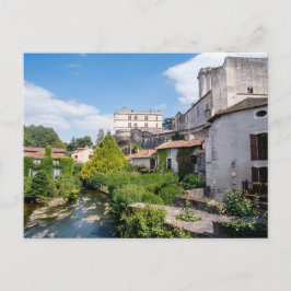 Schloss Bourdeilles und Dronne-Fluss, Dordogne Postkarte