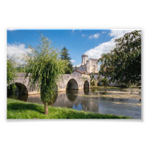 Schloss Bourdeilles und Steinbrücke, Frankreich