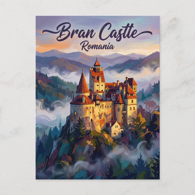 Schloss Bran Rumänien Postkarte (Vorderseite)