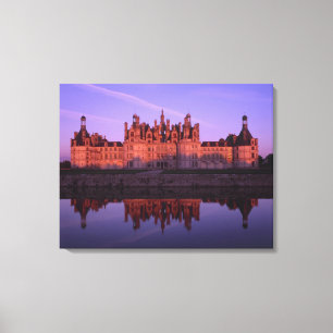 Schloss Chambord bei Sonnenuntergang, Loire-Tal, F Leinwanddruck