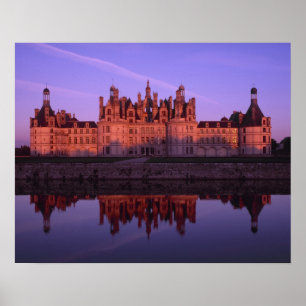 Schloss Chambord bei Sonnenuntergang, Loiretal, Fr Poster