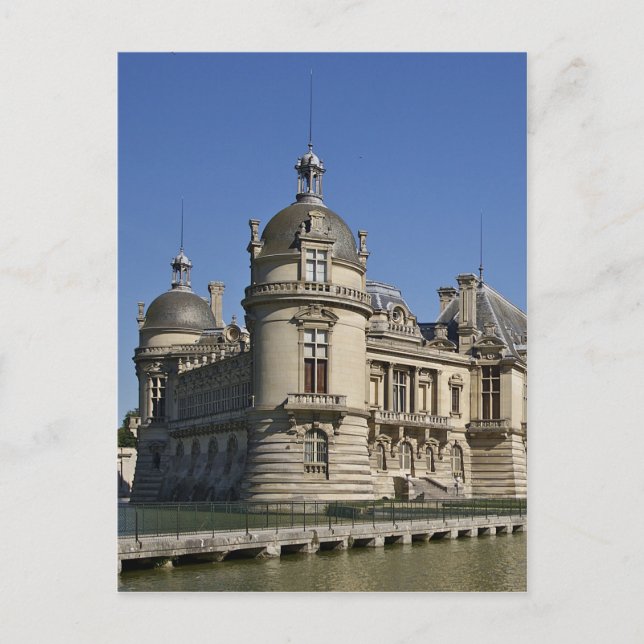 Schloss Chantilly, Oise Frankreich Postkarte (Vorderseite)