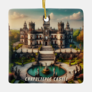 Schloss Chapultepec Mexiko Vintage Reise Keramikornament