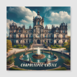 Schloss Chapultepec Mexiko Vintage Reise Magnetkarte