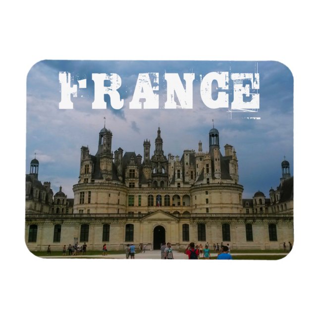 Schloss Château de Chambord Architektur Frankreich Magnet (Horizontal)