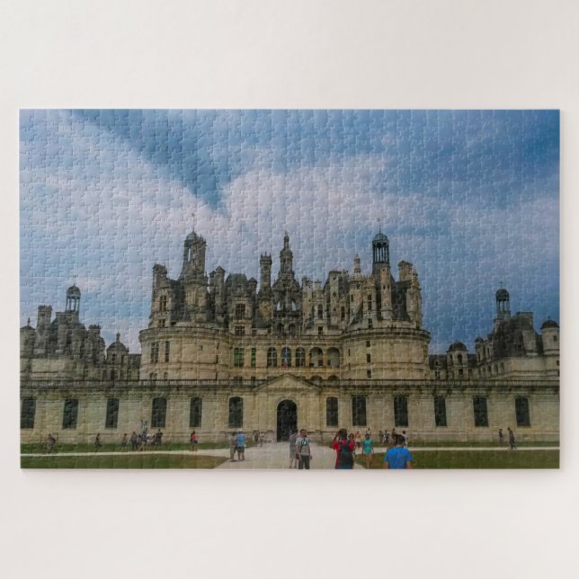Schloss Château de Chambord Architektur Frankreich Puzzle (Horizontal)