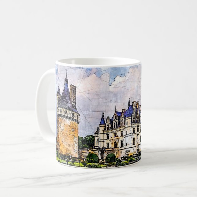 Schloss Chenonceau. Frankreich. Kaffeetasse (Vorderseite Links)