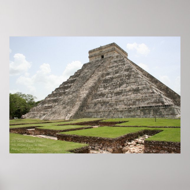 Schloss Chichen Ixta, Maya Ruins, Mexiko Poster (Vorne)